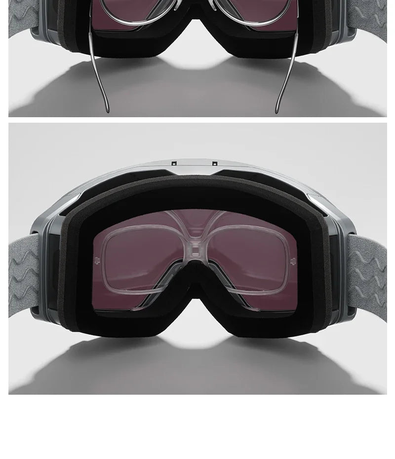 Kapvoe Men Outdoor Photochromic Snow Goggles Ski Goggles Winter Snowmobile Snowboard Anti-Fog Mask Women UV400 Sports Glasses