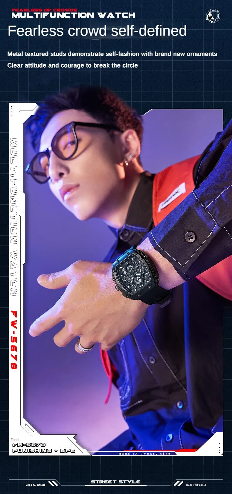 Fashion White Watches For Men Sport Silicone Strap Dive Luminous Quartz Watch Tonneau Shape Resin Case Multifunctional Clock New