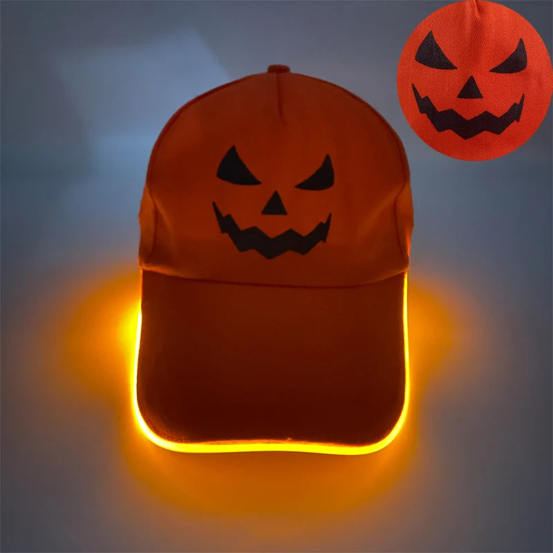 Fashion Attractive Glowing Decor Supplies Christmas LED Optical Fiber Baseball Cap Flashing For Carnival Party In THe Dark Night