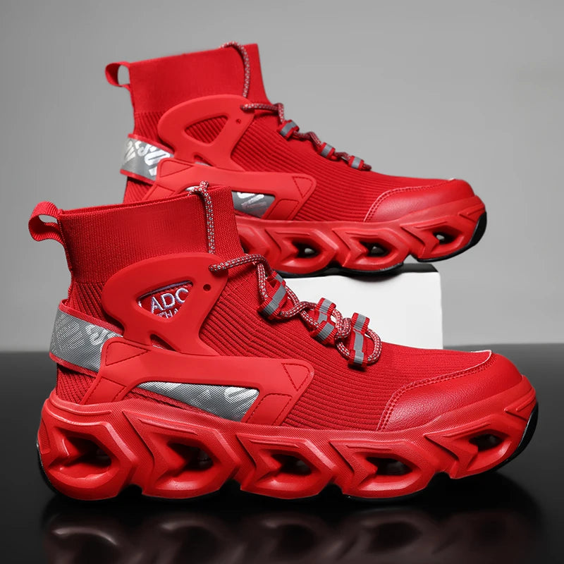 Hip-hop Sneakers Men High-tops High-street Sports Shoes Brand Designer Leisure Shoe Men Comfy Breathable Walking Shoes Male