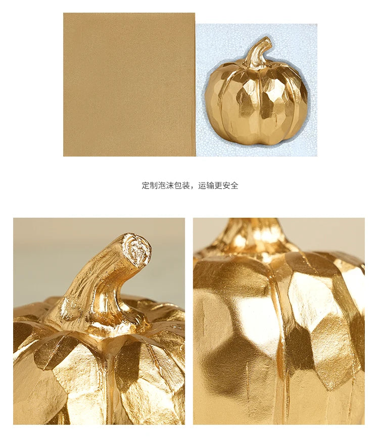Harvest Festival Thanksgiving Halloween Gold Cutout Pumpkin Sculpture Rustic Patio Backyard Garden Ornament Pumpkin Decorative