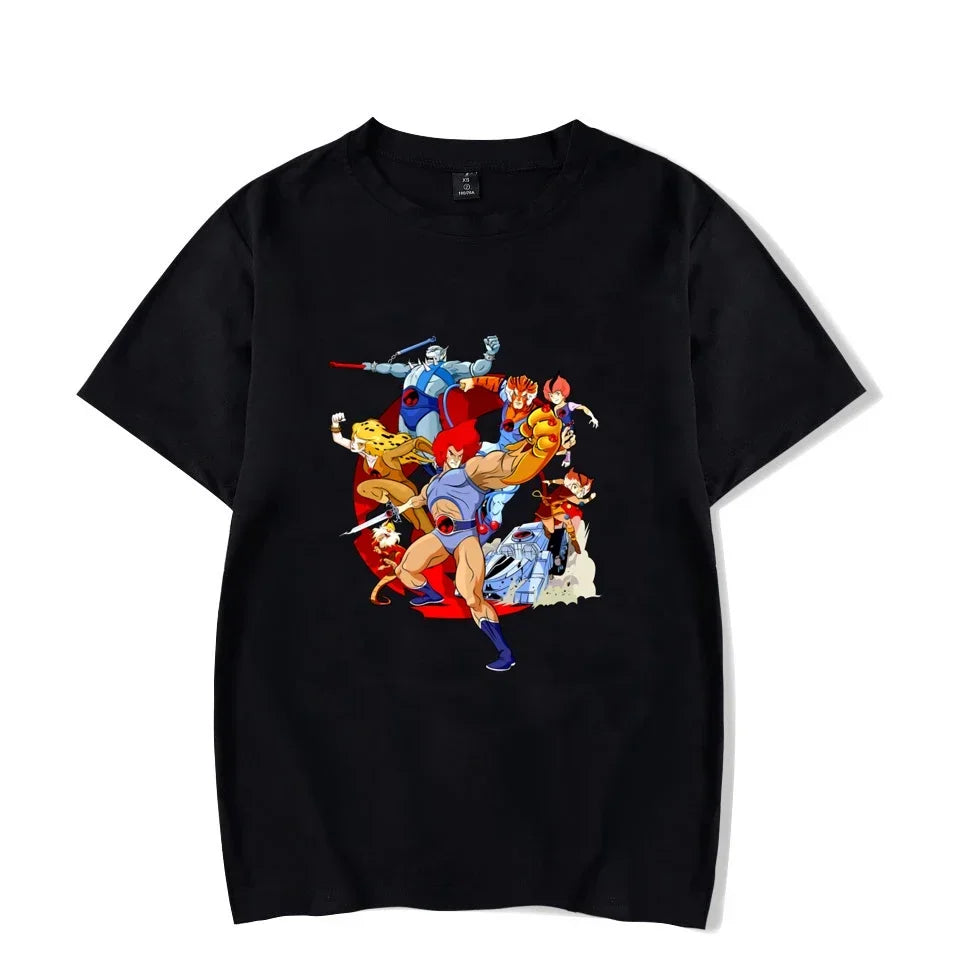 ThunderCat Luminous T-shirt Mens Fashion Casual Short Sleeve Round Neck Tops Mens Clothing Hipster Glowing ThunderCat T-shirt