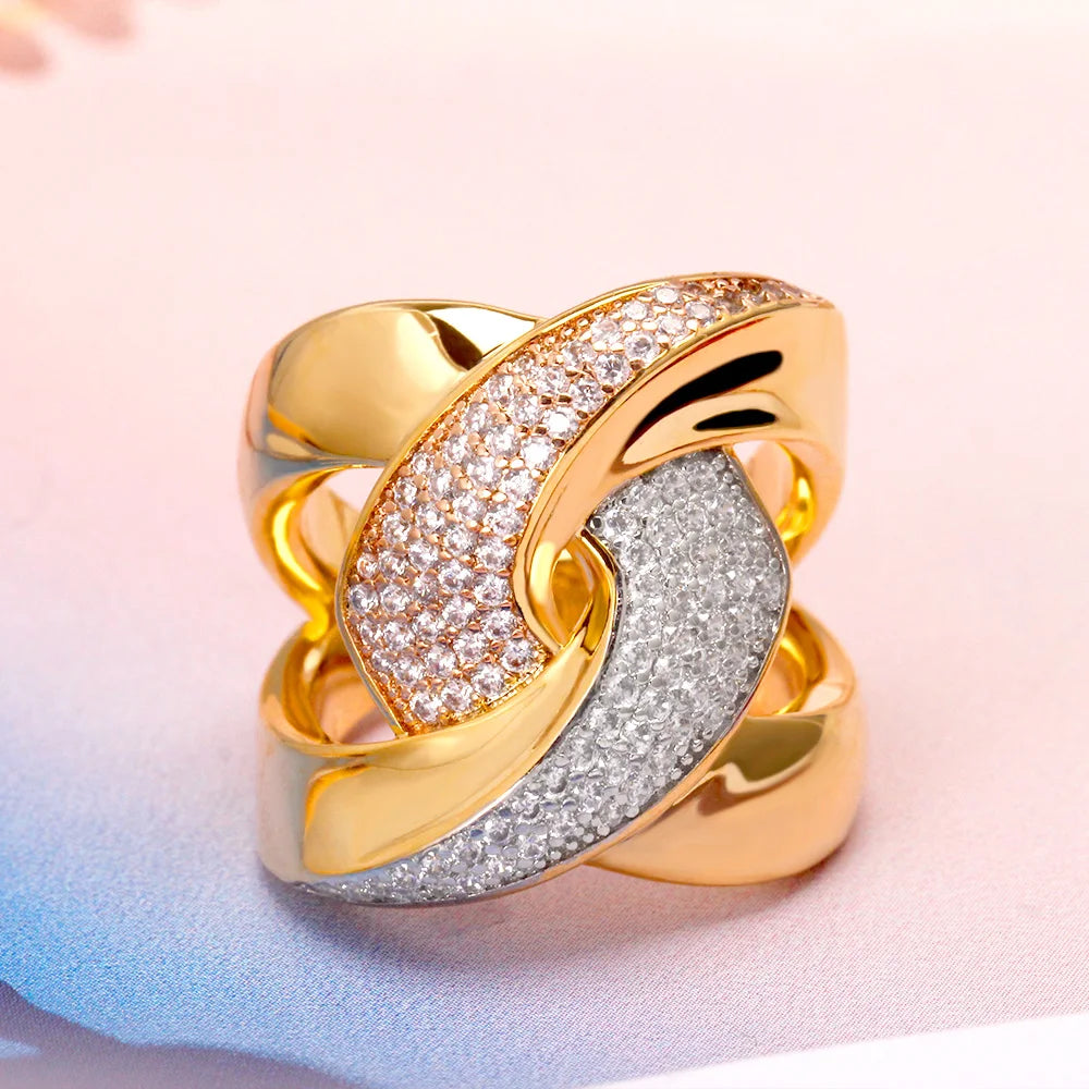 Bride Talk Frosted Finger Ring Cross Line Cubic Zirconia Steel Emery Women Fashion Ring Pretty Bridal Jewelry Accessories