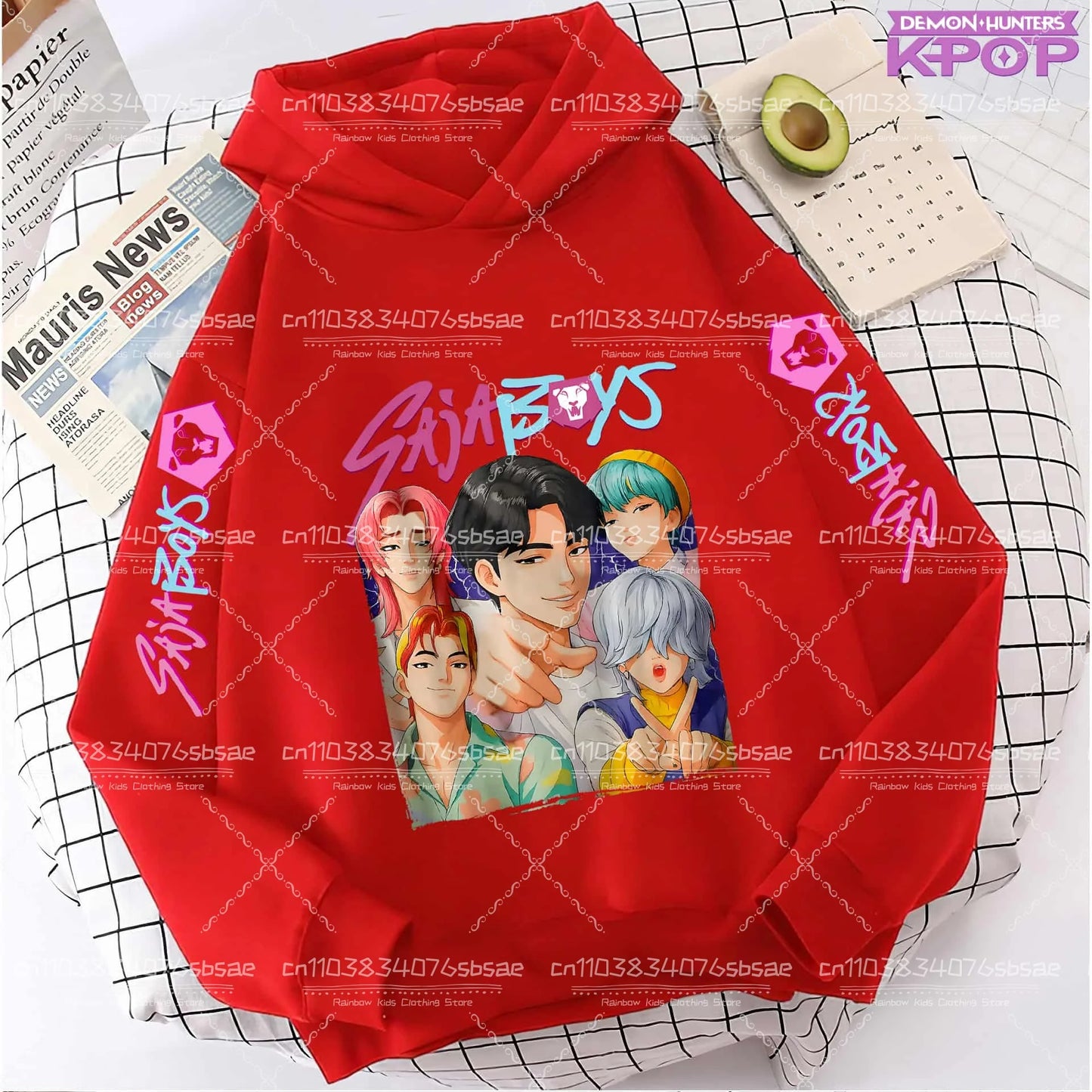 K-pop Saja Boys Demon Hunters 2025 Graphic Hoodies for Men Women Fashion Sweatshirt Long Sleeve Casual Fleece Hooded Streetwear