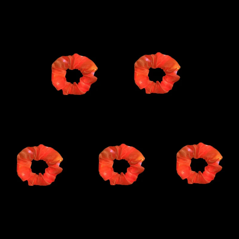 1/10 Pcs LED Luminous Scrunchies Glowing Hairband Girl Light Up Hair Scrunchy Birthday Party Headwear Supplies Hair Accessories