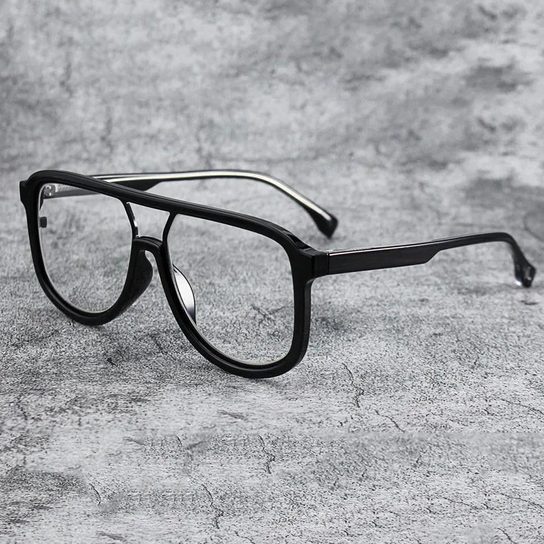 Fashoin Large Frame Anti Blue Light Glasses Frame Men Women Oversized Optical Prescription Eyewear Computer Goggles Eyeglasses