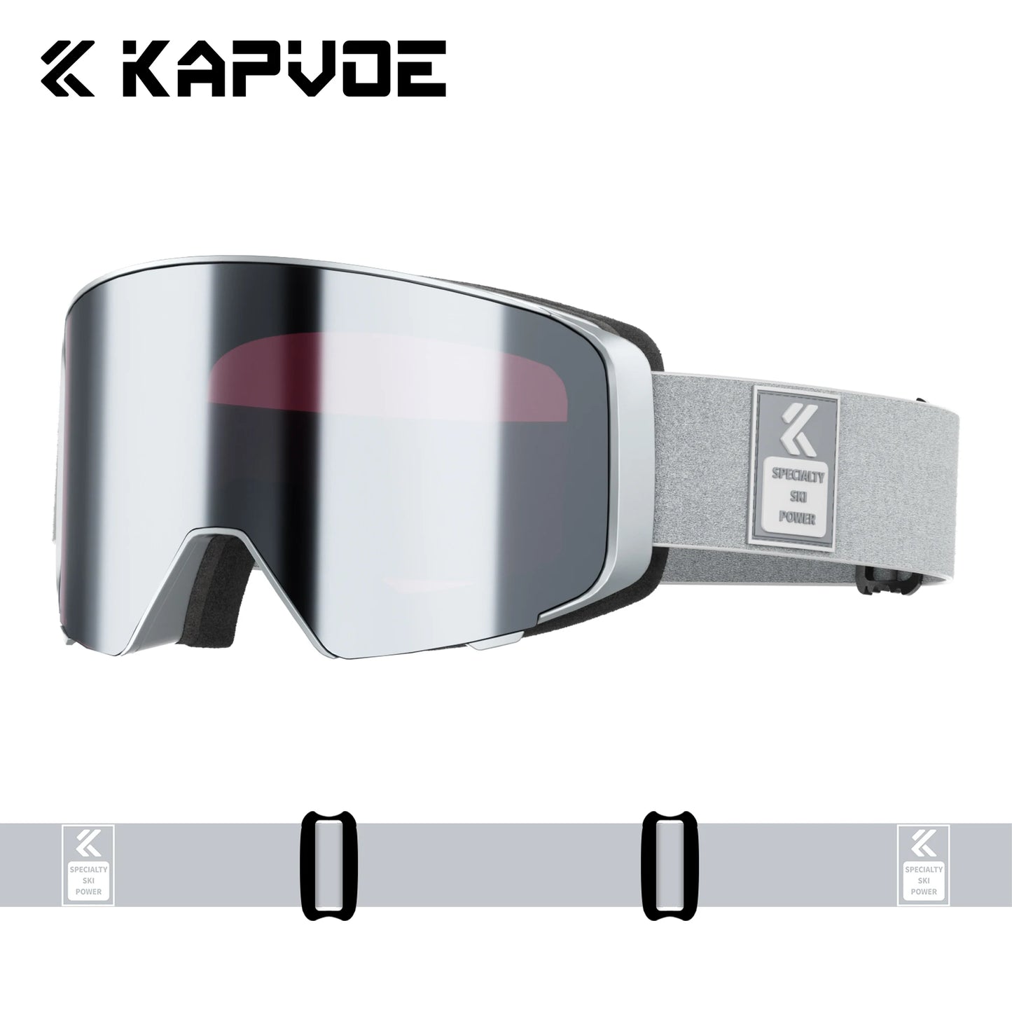 Kapvoe Men Outdoor Photochromic Snow Goggles Ski Goggles Winter Snowmobile Snowboard Anti-Fog Mask Women UV400 Sports Glasses