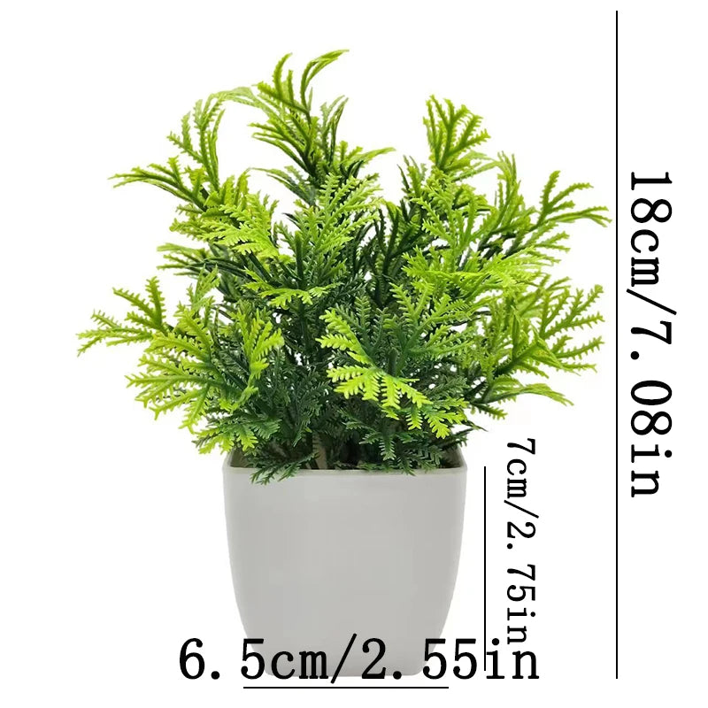 Artificial Plants with Plastics Pots Perfect Greenery for Home DecorationsOffice Desk Living Room and Bedroom Decoration