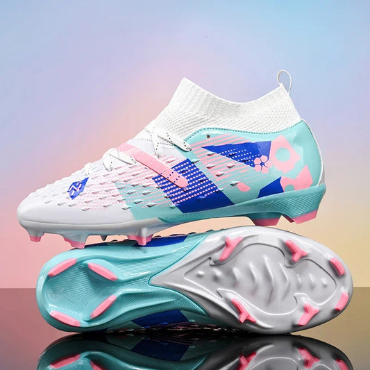 New Men Soccer Shoes High-quality Outdoor High Ankle Ultralight Indoor Football Boots Non-Slip Sports Shoes Futsal Non-Slip