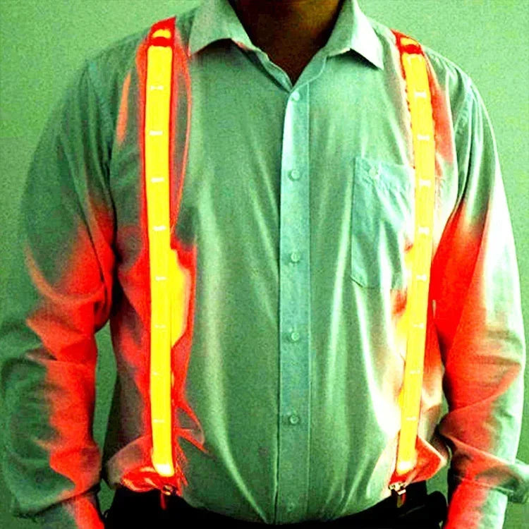 Suspenders with Bow tie LED Lights Woman Suspenders for Pants Hangers for Men Suspenders Heavy Duty Men Motorcycle Pants Belt