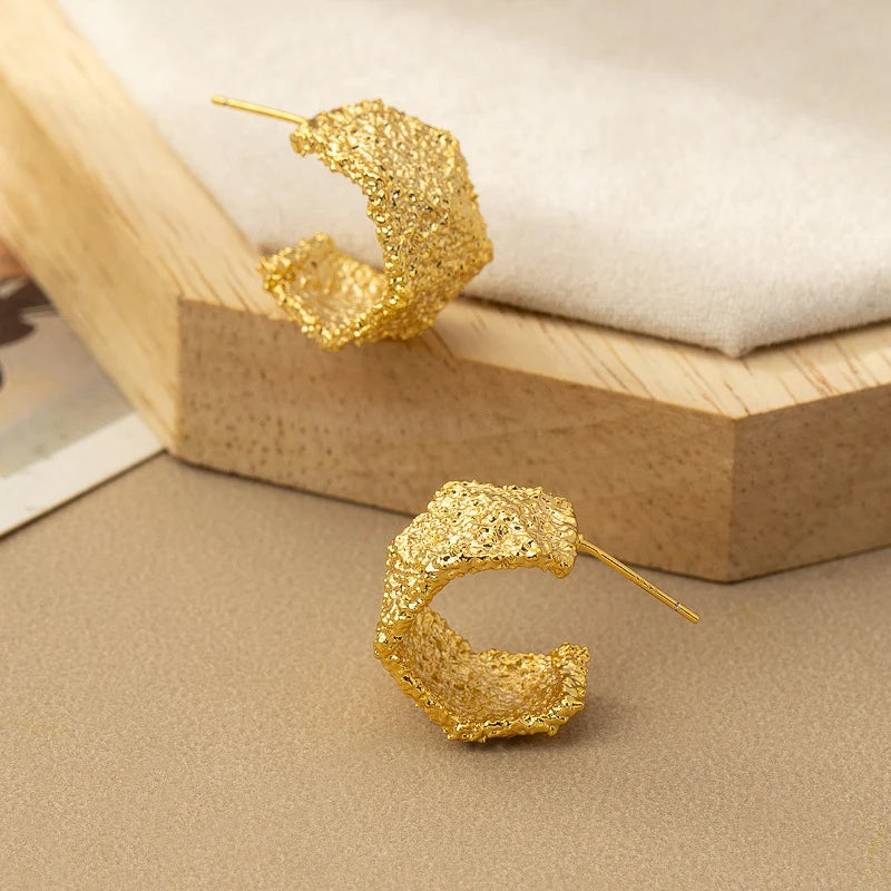 Unique Exaggerate Simple Geometric Fashion Earrings Trendy Women Jewelry Wedding Party Gifts Exquisite Accessories Elegant RG444