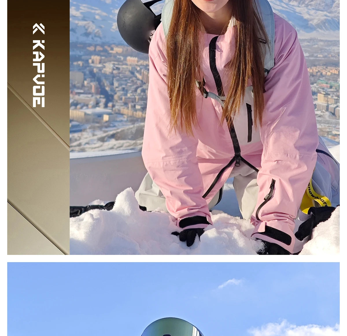 Kapvoe Men Outdoor Photochromic Snow Goggles Ski Goggles Winter Snowmobile Snowboard Anti-Fog Mask Women UV400 Sports Glasses