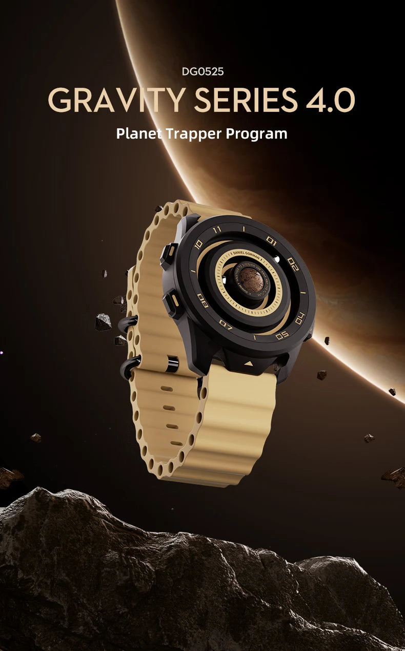 DANIEL GORMAN Red Planet Design Quartz Watch for Men Waterproof Luminous Sport Wristwatch with Magnetic Bead Pointers DG0525Red