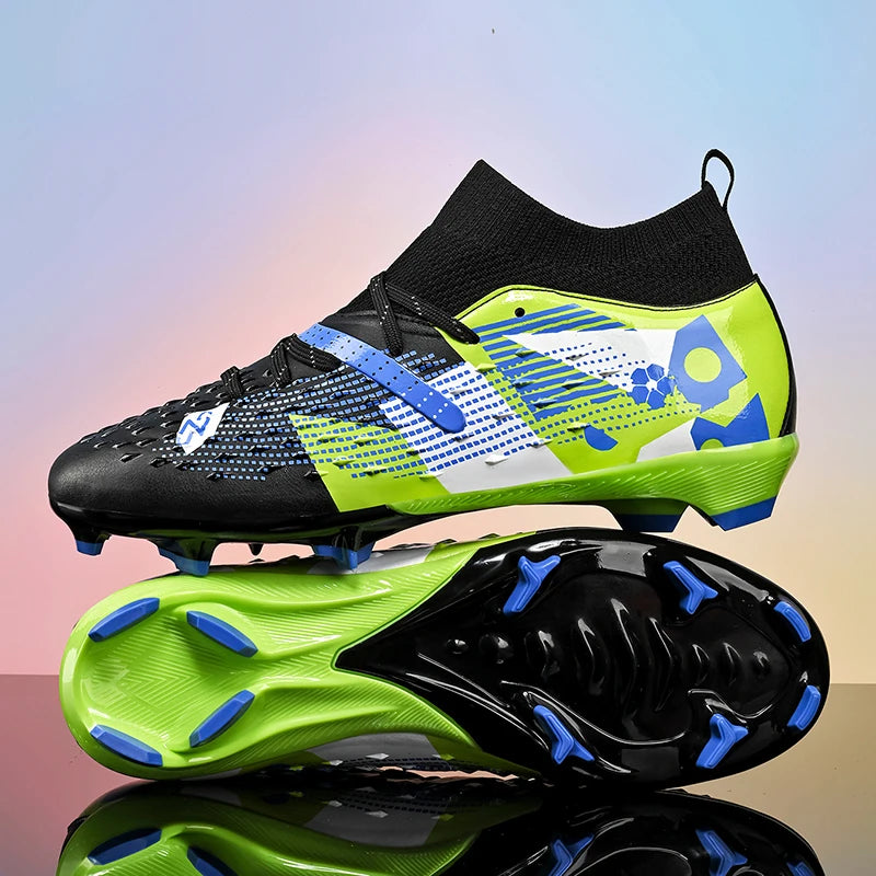New Men Soccer Shoes High-quality Outdoor High Ankle Ultralight Indoor Football Boots Non-Slip Sports Shoes Futsal Non-Slip