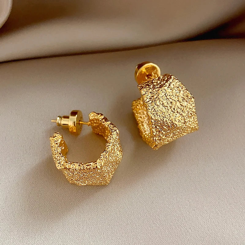 Unique Exaggerate Simple Geometric Fashion Earrings Trendy Women Jewelry Wedding Party Gifts Exquisite Accessories Elegant RG444