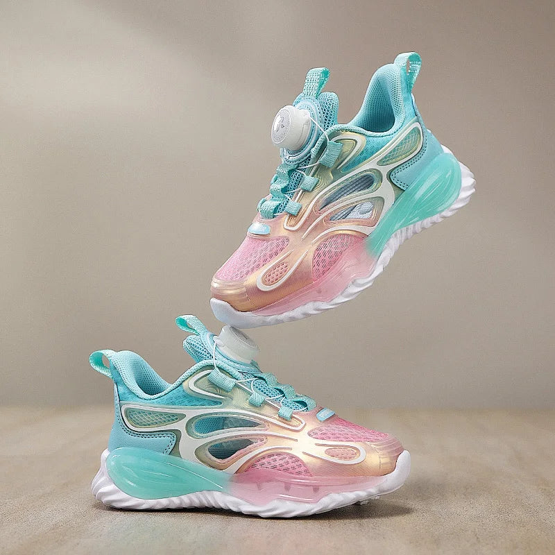 Childrens Running Shoes for Girls Breathable Mesh Soft Anti Slip Wear-resistant Sneakers Trendy Casual Sports Shoes for Kids