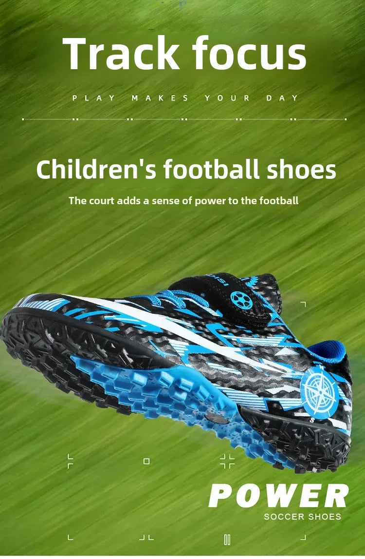 Boys Professional Football Training Shoes Running Sports Shoes Athletic Cleats Primary School Students Long Nails