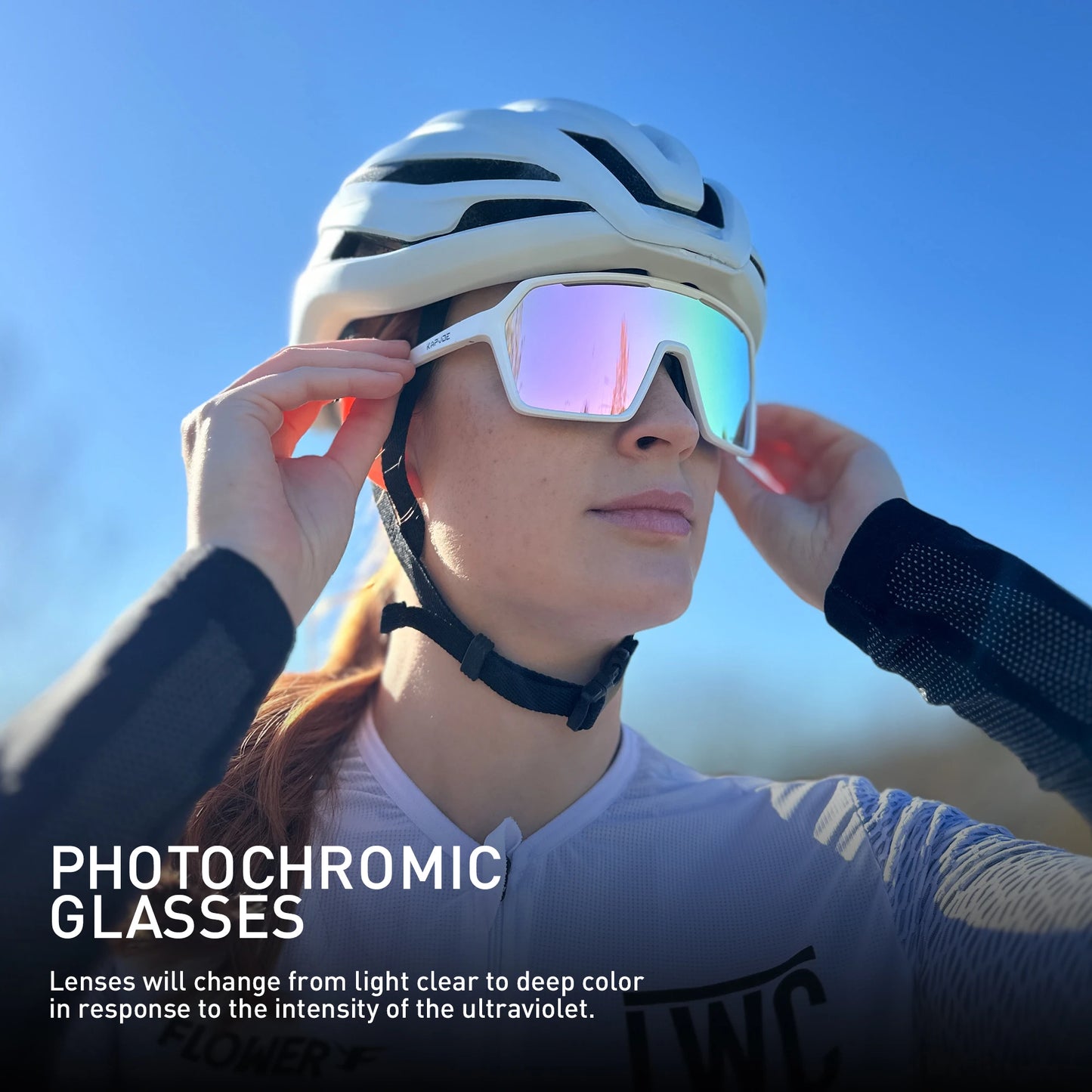 Scvcn Color Photochromic Sunglasses Cycling Glasses Sports for Men Mountain Bike Road Bicycle Fashion Eyewear Goggles UV400 MTB