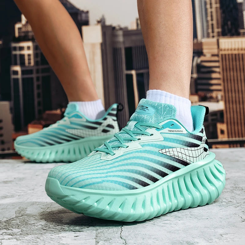 High-quality Chunky Running Shoes Women Men Light Comfy Outdoor Jogging 36-46 Mesh Breathable Trekking Shoes Versatile Sneakers