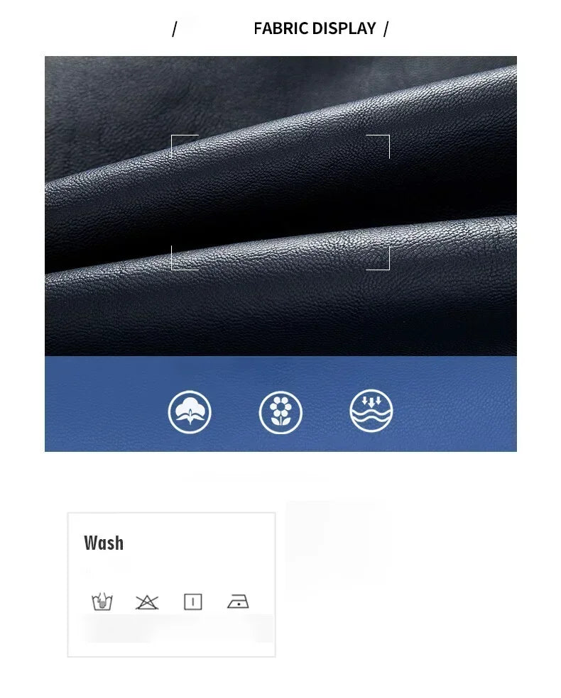 Men's American Leather Baseball Jacket Casual Color Block PU Pilot Coat Spring Autumn Leather Jacket Motorcycle Suit Jackets Men