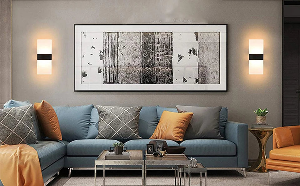 USB Recharge Wall Lamp Touch Motion Sensor Switch Indoor Acrylic Night Lights Bedroom Bedside Wall Sconce Nordic LED Wall Light