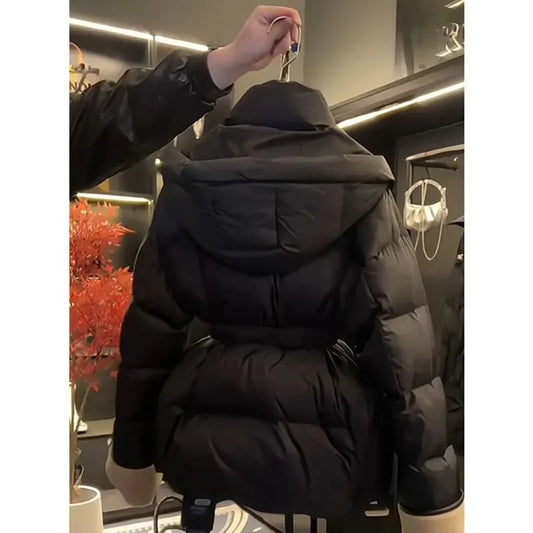 2025 Winter Women's Clothing Design Feels Slim Waist Coat Cotton-Padded Female New Fashion Joker Jacket Warm Cold Overwear