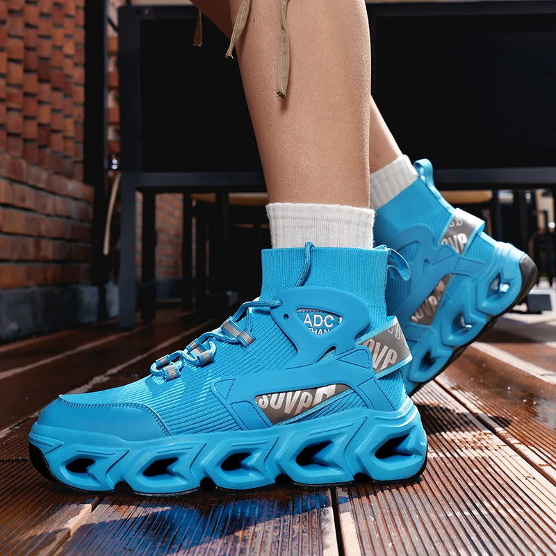 Hip-hop Sneakers Men High-tops High-street Sports Shoes Brand Designer Leisure Shoe Men Comfy Breathable Walking Shoes Male