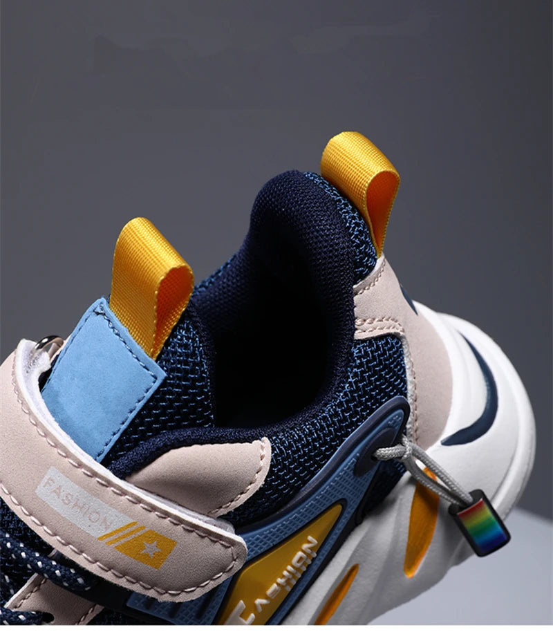 Children Sneakers for Boys Mesh Breathable Running Sports Shoes Kids Girls Flat Casual Shoes Big Size 40