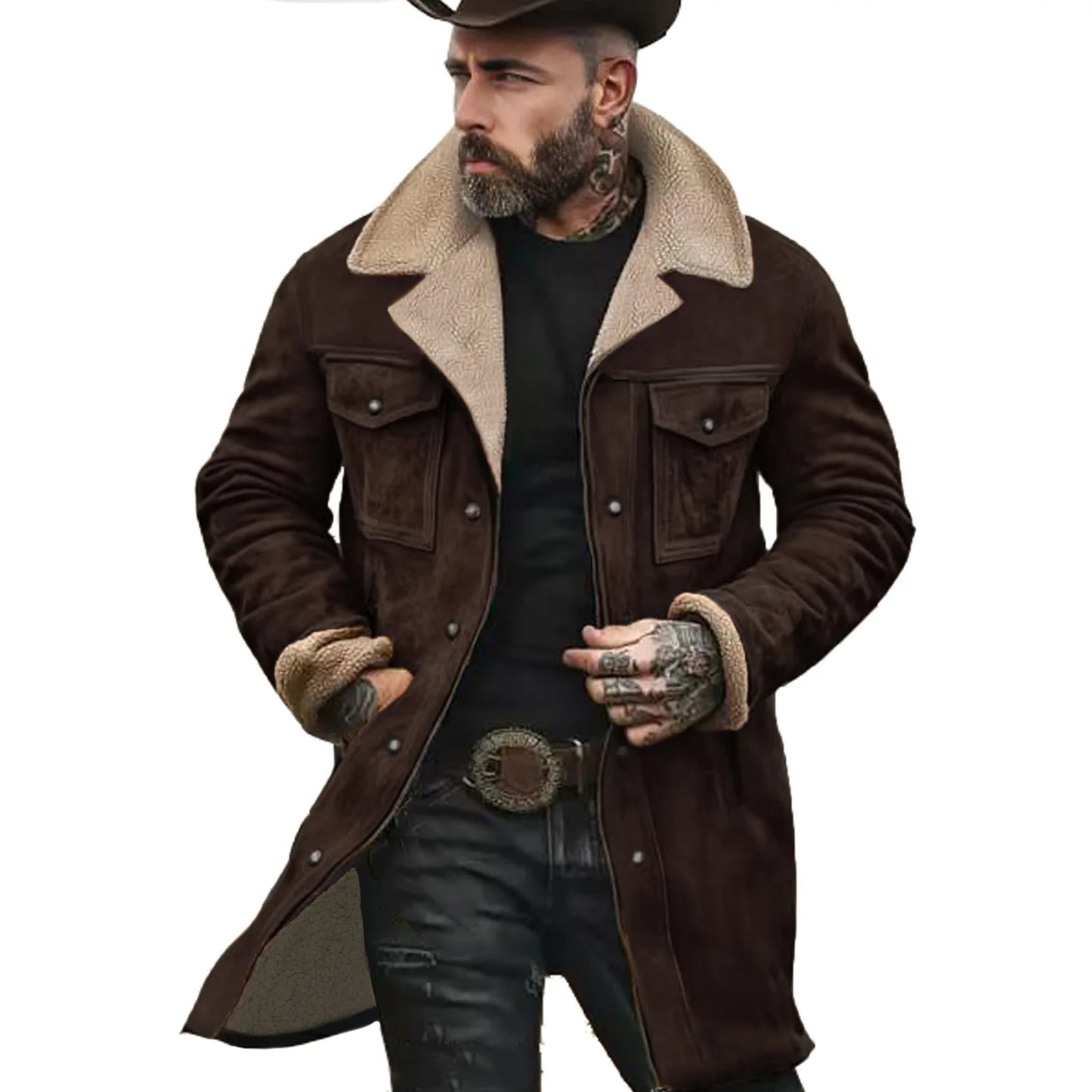 Europe and America 2025 Autumn and Winter Men's Coat Jacket Zipper Coat