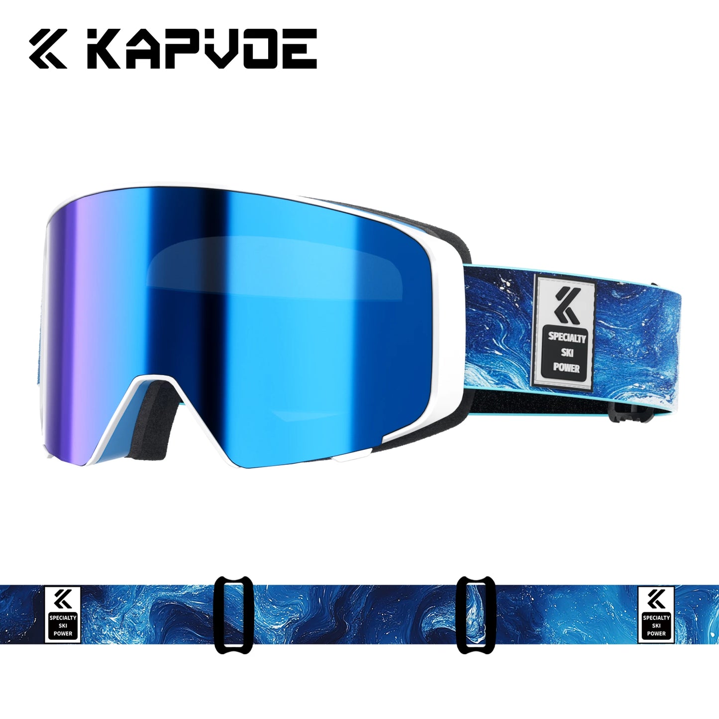 Kapvoe Men Outdoor Photochromic Snow Goggles Ski Goggles Winter Snowmobile Snowboard Anti-Fog Mask Women UV400 Sports Glasses