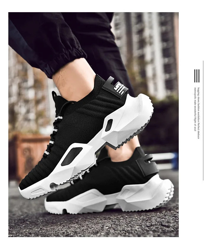 Low-Top Chunky Breathable Sneakers Large Size High Quality Slip-On Summer Anti-Slippery Sports Platform Men Shoes