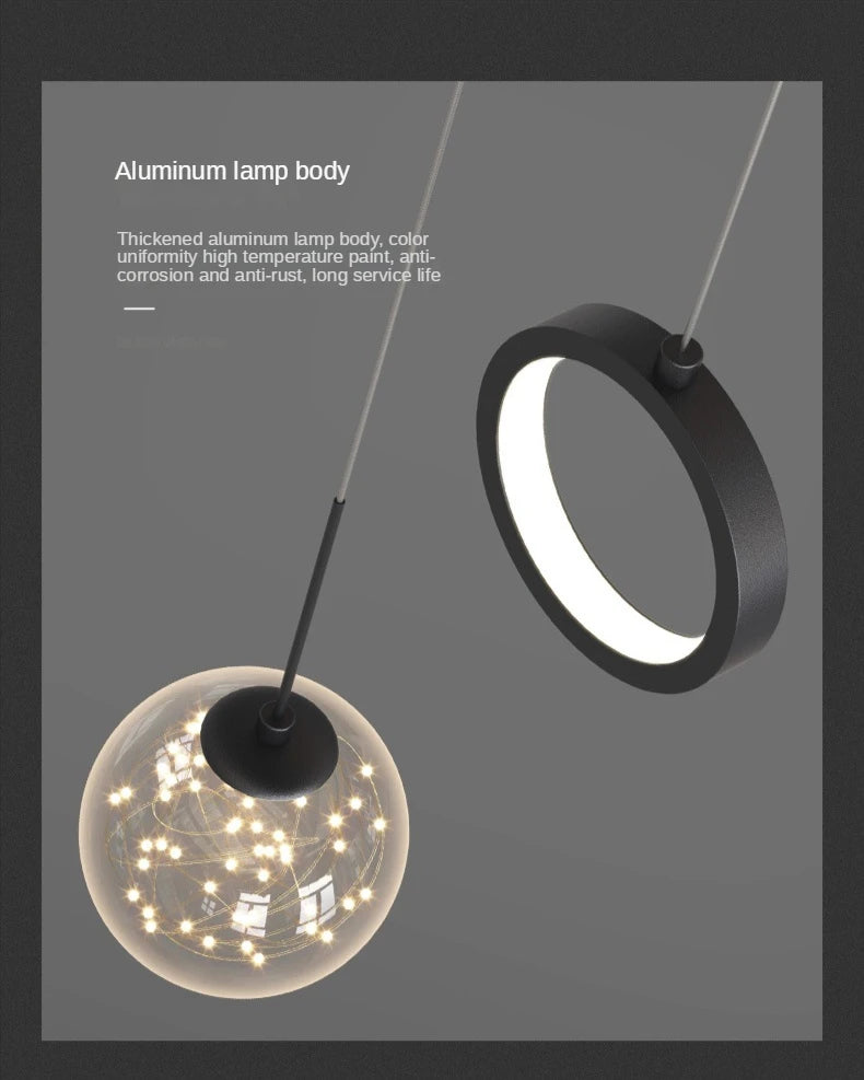 Nordic Luxury Crystal LED Chandelier Double Head Long Line Hanging Lamp For Home Decor Restaurant Bar Bedroom Pendant Lights