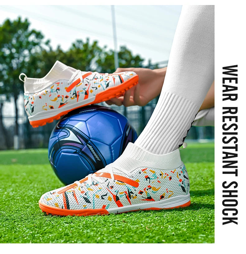 Professional Men Football Shoes TF/FG Soccer Shoes Society Cleats Fast Football Field Boots Sneaker Comfortable Original Unisex