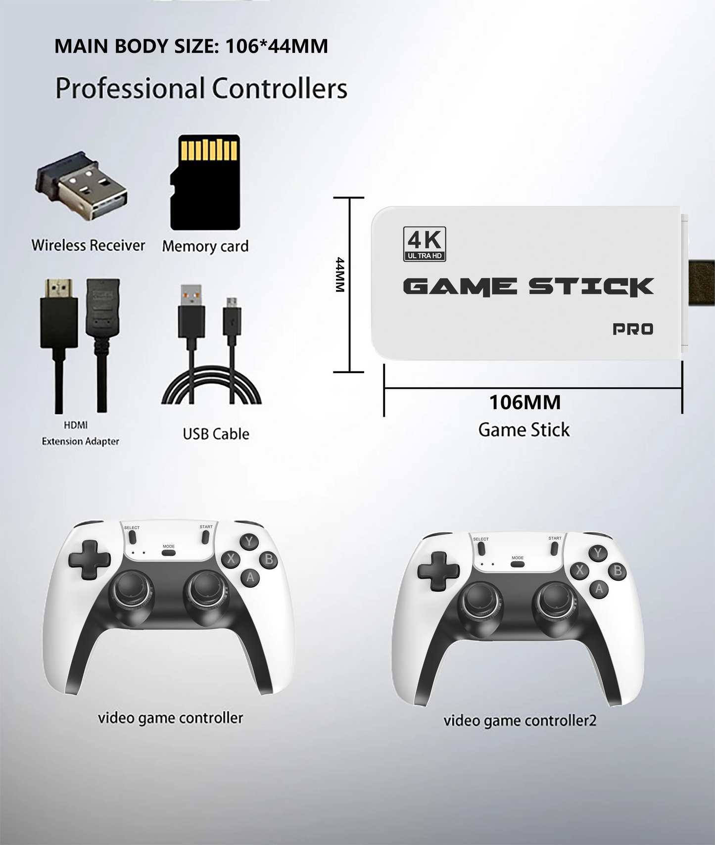 4K TV Game Stick M15 Video Game Console Built-in 40000+/50000 Games 128G Handheld Game Player Wireless Controller Retro Gamepad