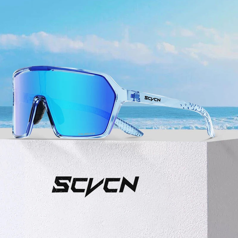Scvcn Color Photochromic Sunglasses Cycling Glasses Sports for Men Mountain Bike Road Bicycle Fashion Eyewear Goggles UV400 MTB