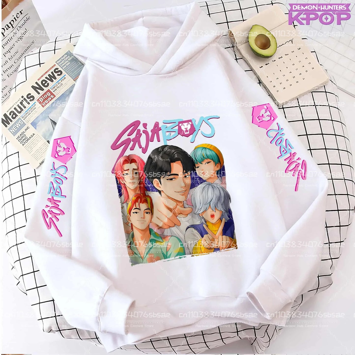 K-pop Saja Boys Demon Hunters 2025 Graphic Hoodies for Men Women Fashion Sweatshirt Long Sleeve Casual Fleece Hooded Streetwear