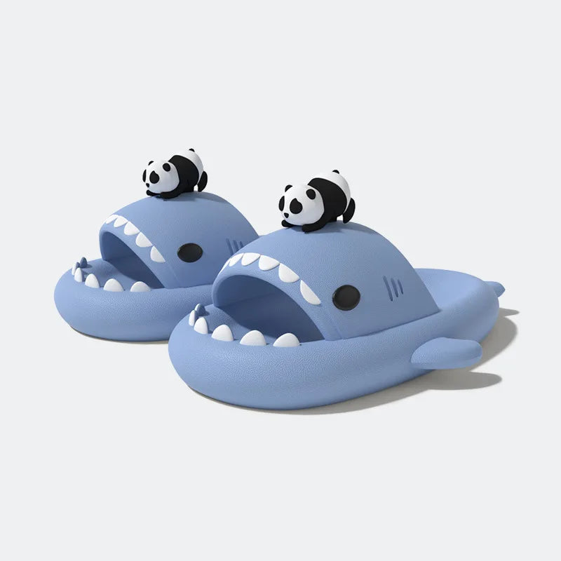 Cute Shark Slippers for Women & Men Summer Platform Night Glow-in-the-Dark Indoor Beach Slides Home Street Wear DIY Accessory