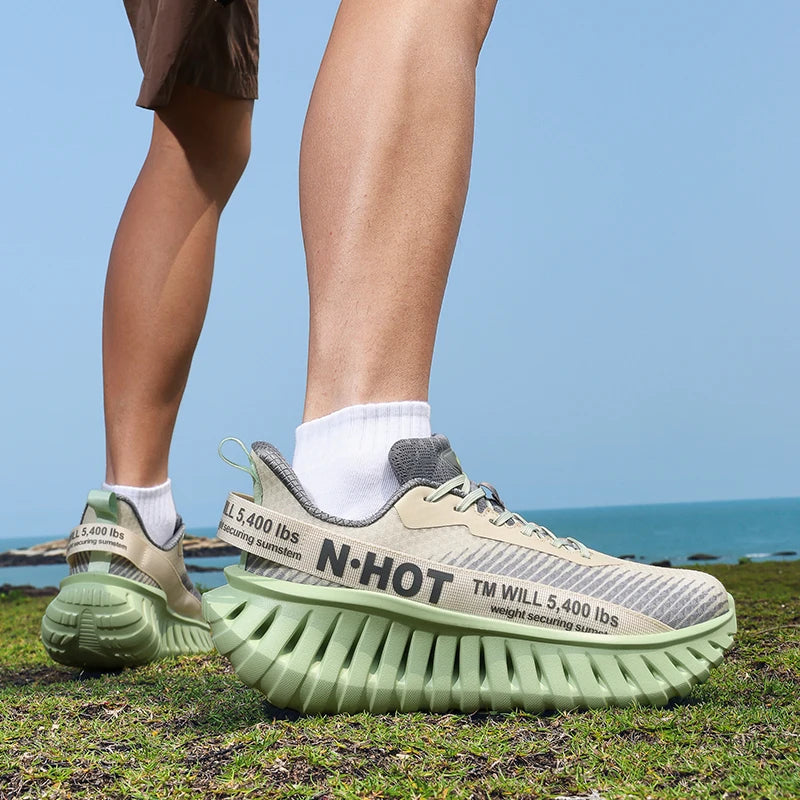 High-quality Chunky Running Shoes Women Men Light Comfy Outdoor Jogging 36-46 Mesh Breathable Trekking Shoes Versatile Sneakers