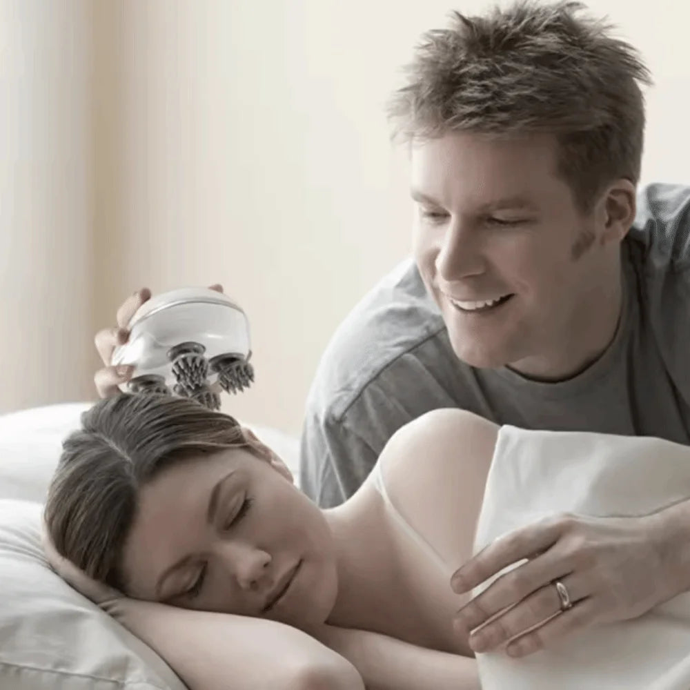 Portable Electric Head Massager Scalp Relax Vibration Scalp Massager Rechargeable Kneading Head Massage Machine Women/Men