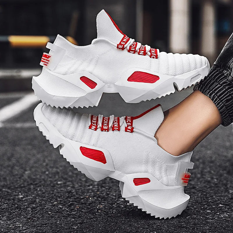 Low-Top Chunky Breathable Sneakers Large Size High Quality Slip-On Summer Anti-Slippery Sports Platform Men Shoes