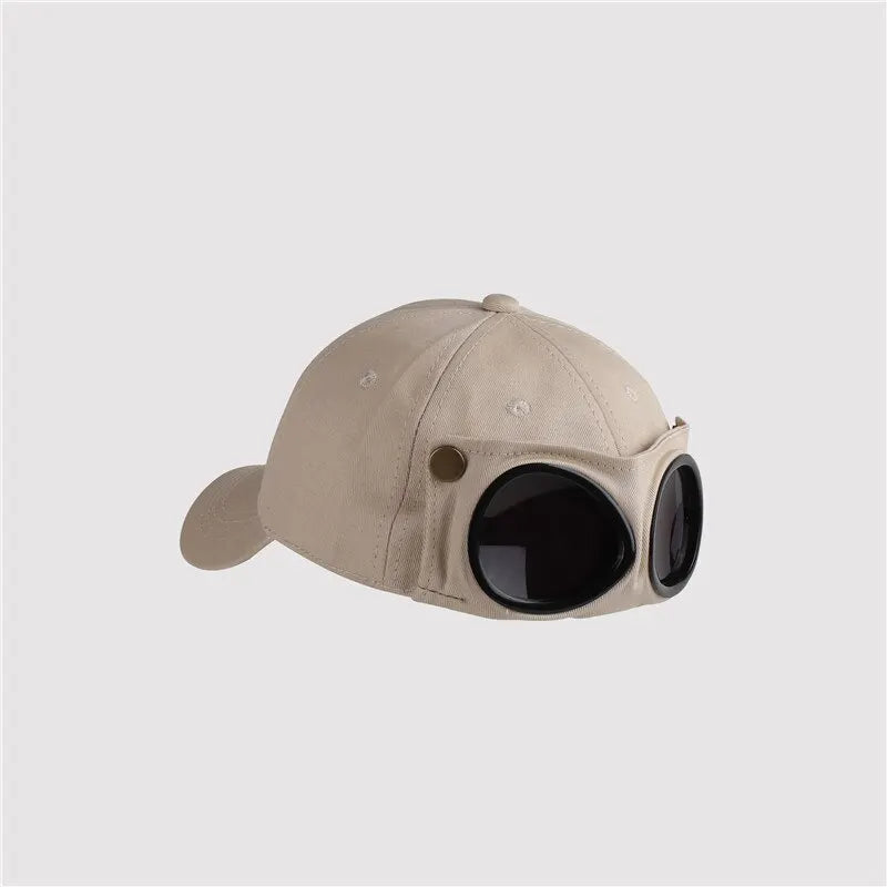 New Aviator Hat Summer Personality Glasses Baseball Cap Female Unisex Sunglasses Male Cap Baseballcap Boys Cap