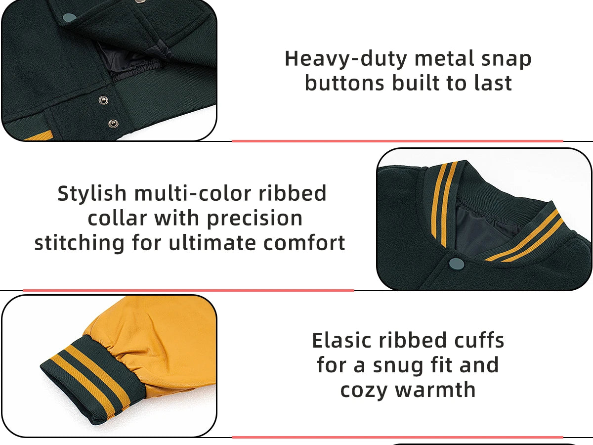 Mens Casual Jacket Bomber Embroidered Varsity Jacket Windbreaker BomberStyle Flaming Basketball Color Block Outwear