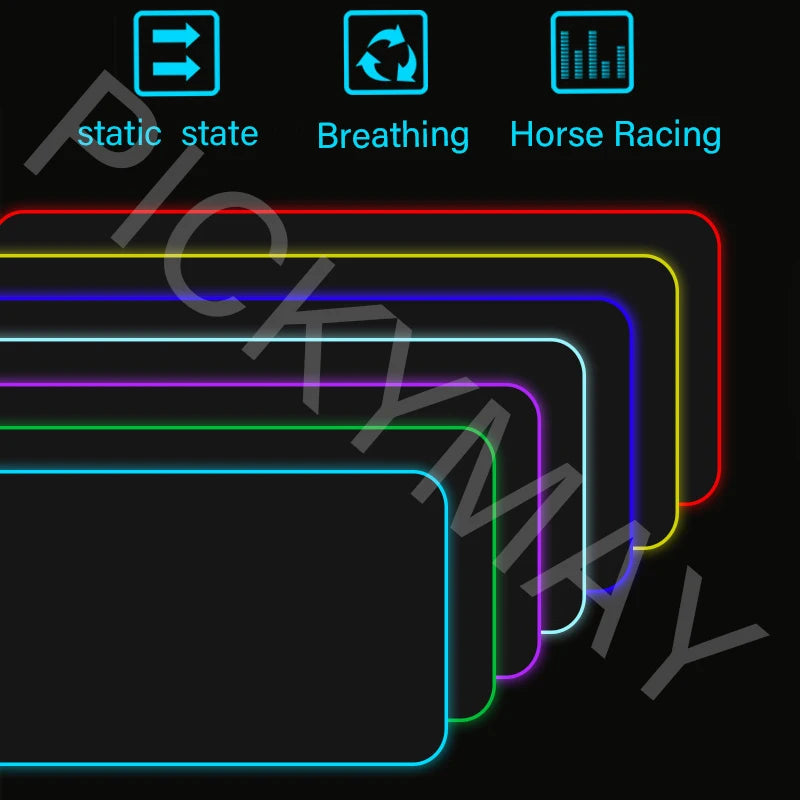 Universe RGB Gaming Mousepad Space Mouse Mats LED Large Gamer Mousepads XXL Keyboard Pads Luminous Desk Mat Mouse Pad Backlit