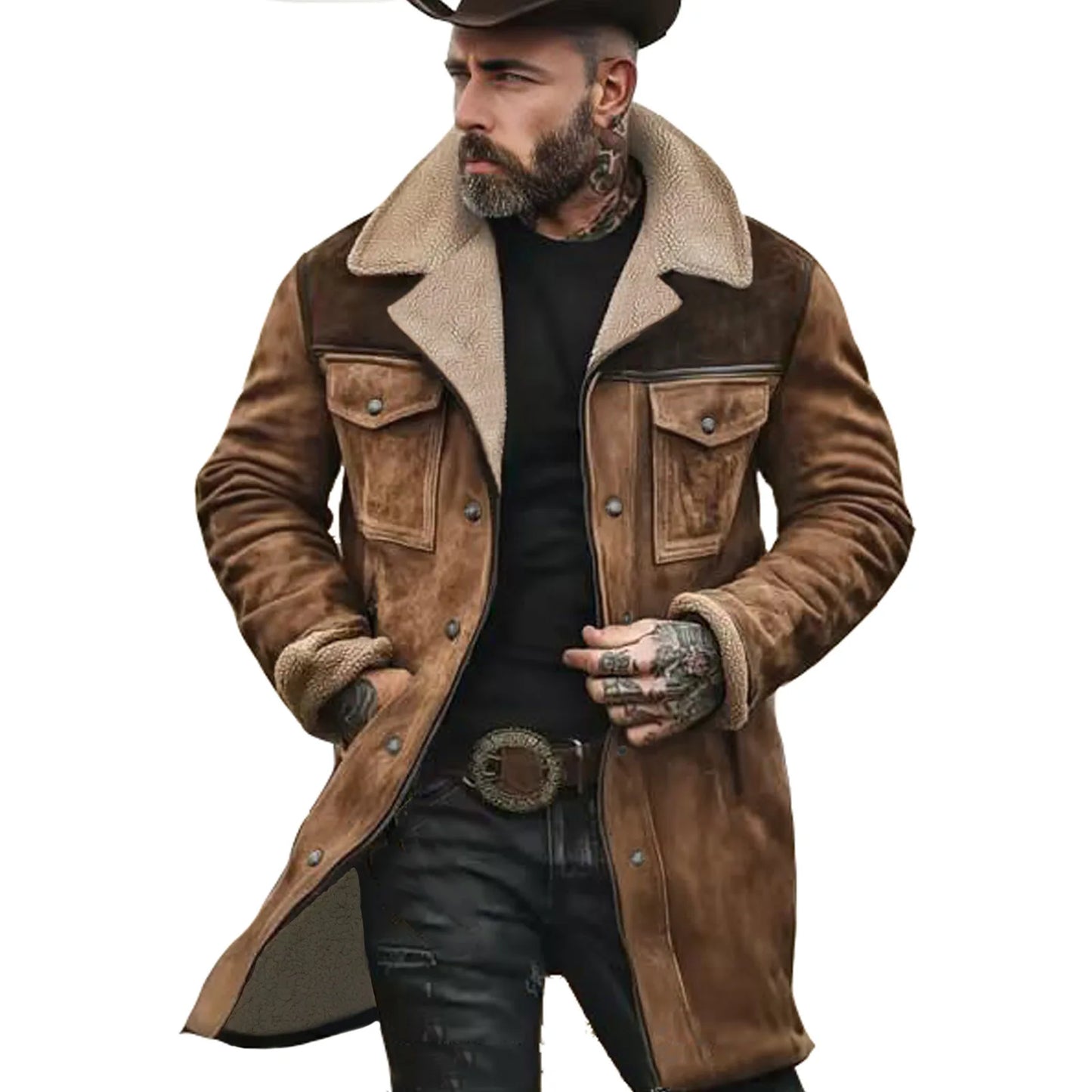 Europe and America 2025 Autumn and Winter Men's Coat Jacket Zipper Coat