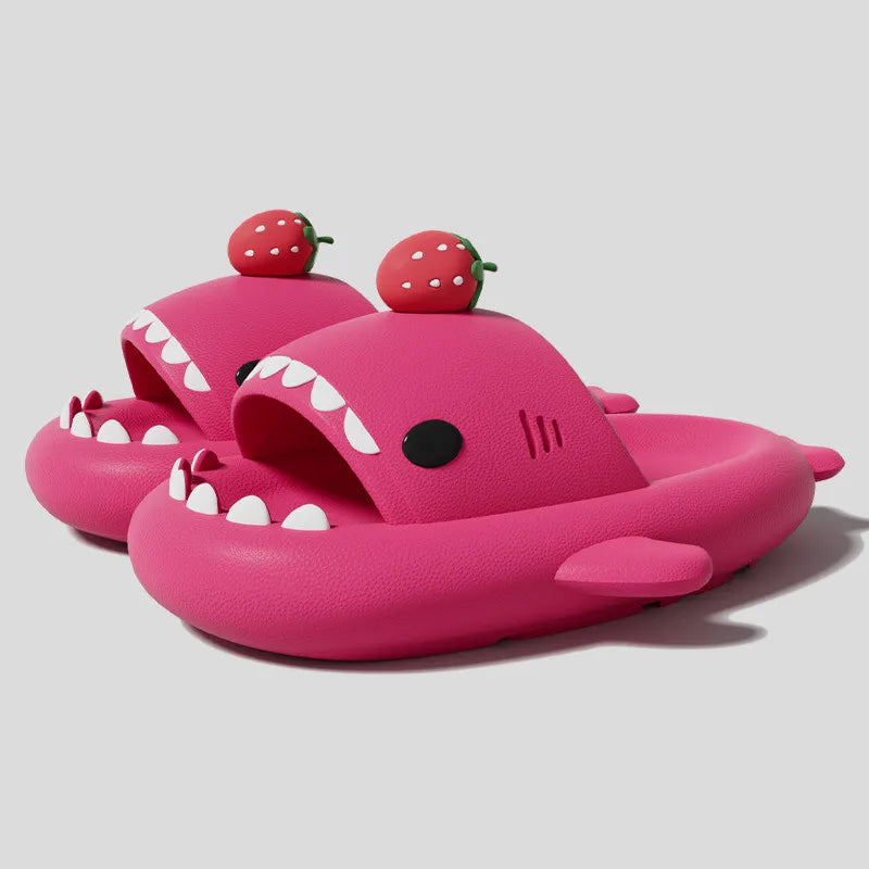 Cute Shark Slippers for Women & Men Summer Platform Night Glow-in-the-Dark Indoor Beach Slides Home Street Wear DIY Accessory