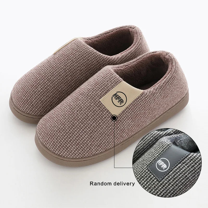 2025 Women's Winter Warm Shoes Plush Lining Indoor Slippers Couples Platform Heel High Top Snow Boots Female Male Home Slipper