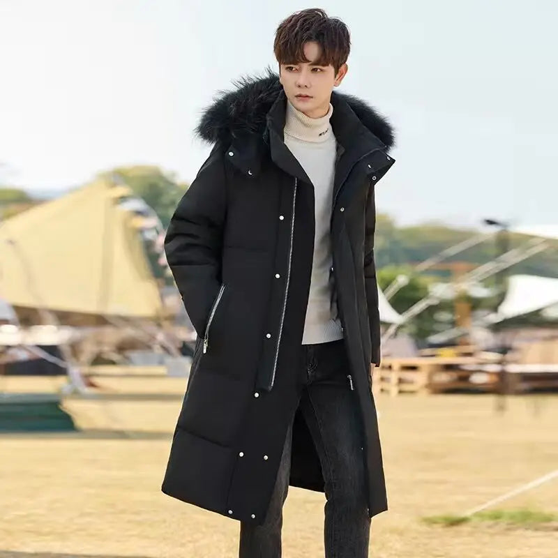 Men's Winter Jacket New Winter Cotton Coat Men's Long Section Trend Youth Handsome Camouflage Clothes Casual Jacket