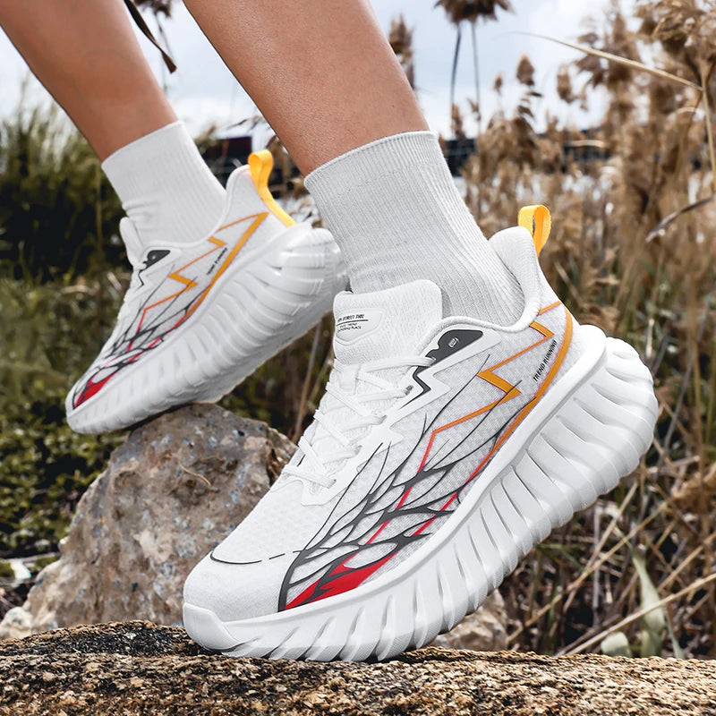 High-quality Chunky Running Shoes Women Men Light Comfy Outdoor Jogging 36-46 Mesh Breathable Trekking Shoes Versatile Sneakers