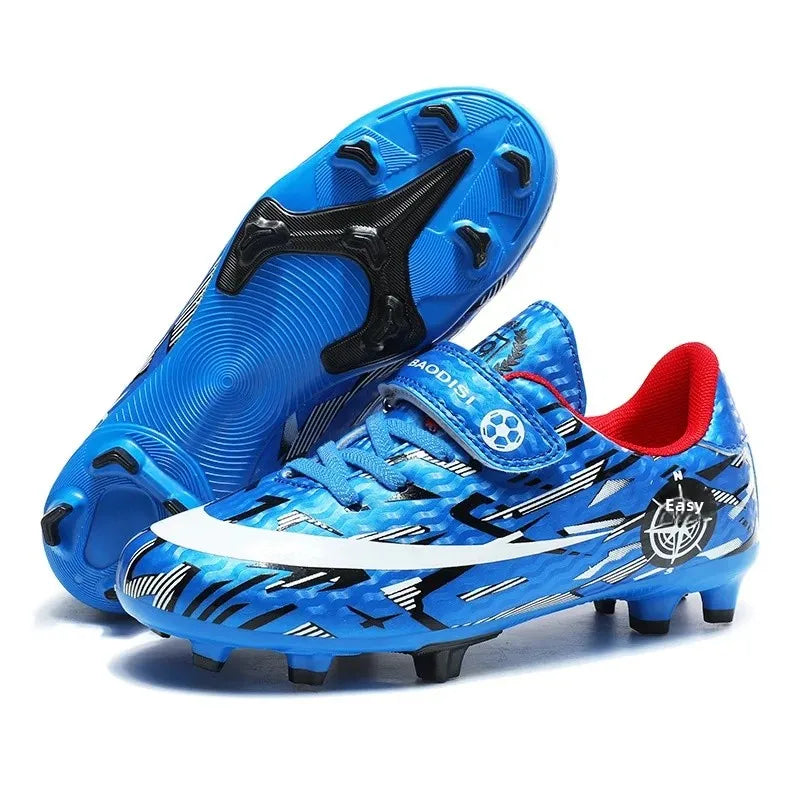 Boys Professional Football Training Shoes Running Sports Shoes Athletic Cleats Primary School Students Long Nails