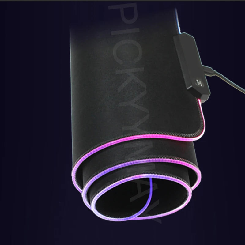 Geometry Large RGB Gamer Mousepad 40x90cm Mouse Mat Gaming Mousepads LED Keyboard Mats Luminous Desk Pads Mouse Pad For PC